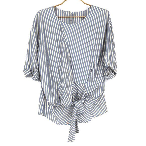 Anthropologie Eva Franco SAMPLE PIECE Marin Striped Blouse Top - Women's Size 6 - Picture 2 of 13